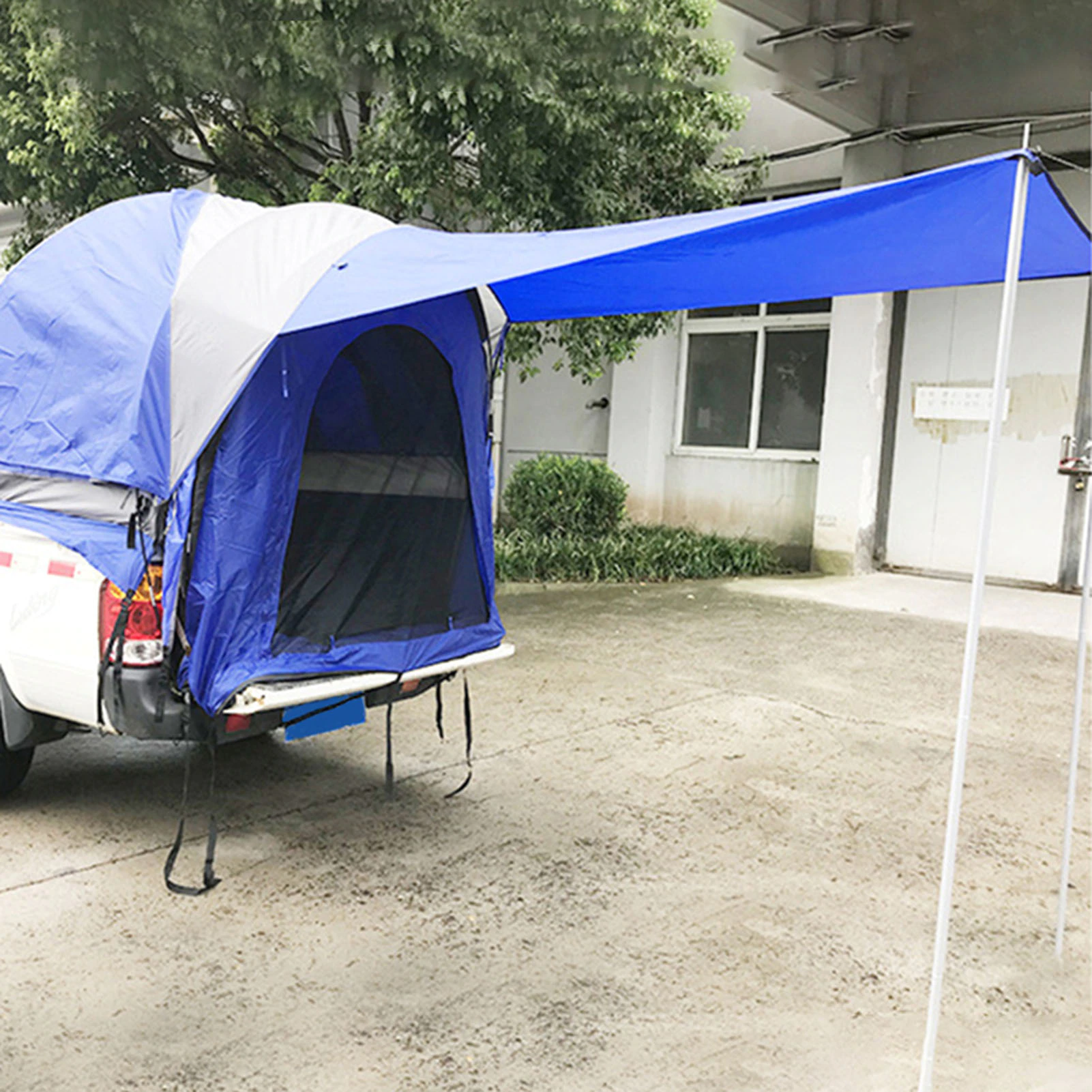 Cheap Goat Tents Pickup Truck Tent Waterproof PU2000 Double Layer Truck Bed Tents 190T Flame Retardant Polyester Tent For 5 6.5Ft Cars Trucks   